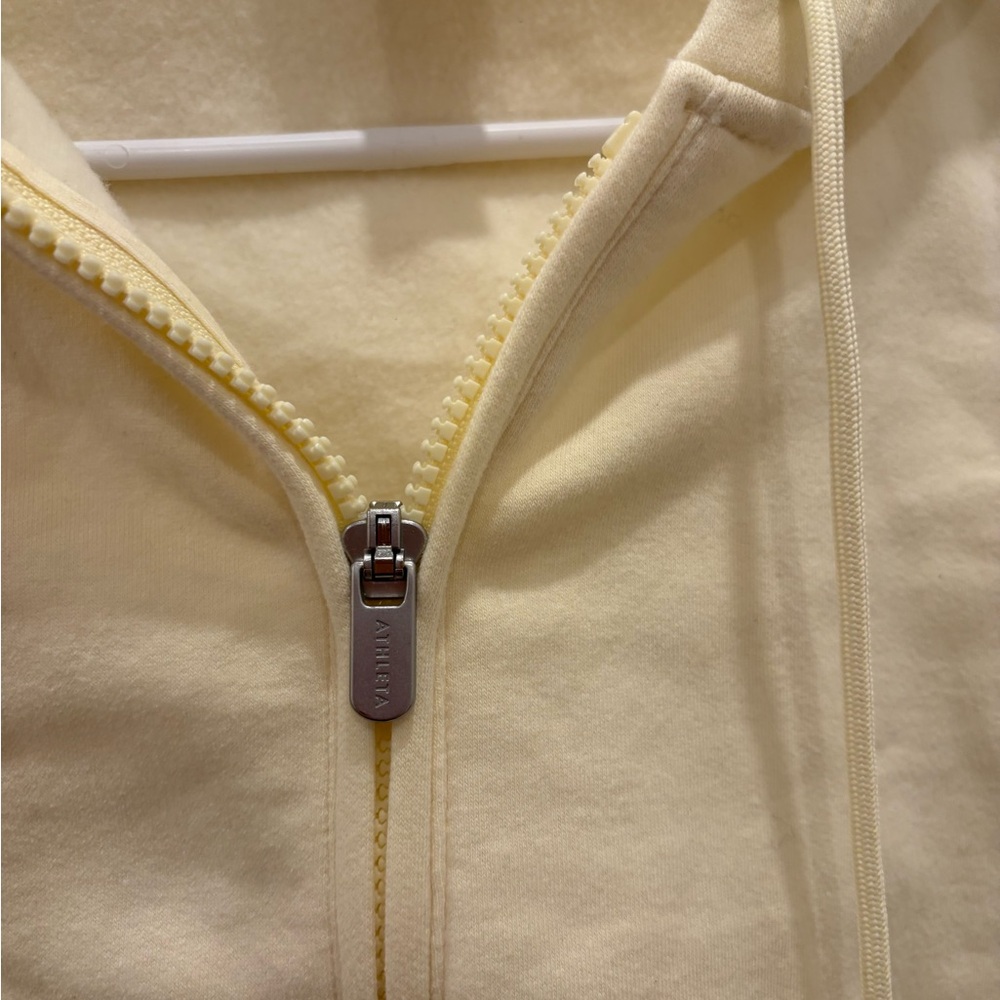 Athleta Yellow Forever Fleece Cropped Full Zip Size XXS - Picture 4 of 10